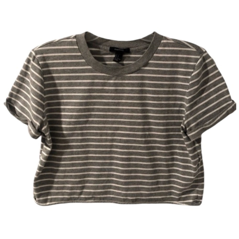 Forever 21 • Striped Cropped Tee - Picture 1 of 3